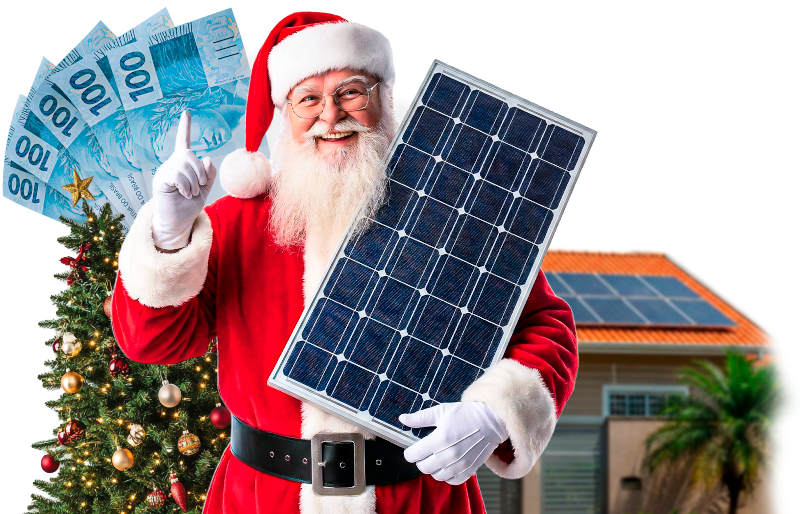 Homem com painéis solares